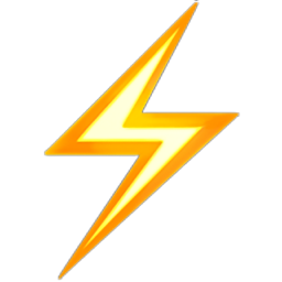 Thunder emoji by Apple